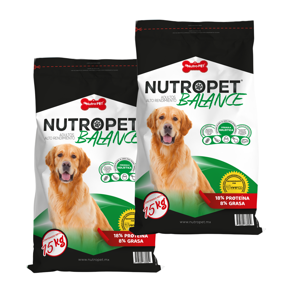 2 PACK NutroPET BALANCE - 15KG