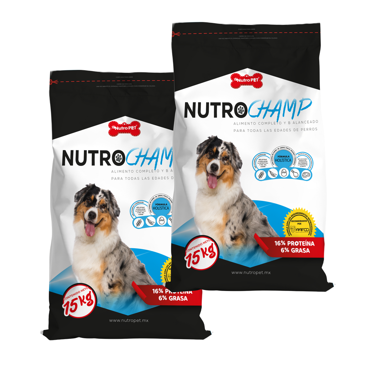 2 PACK NutroCHAMP - 15KG