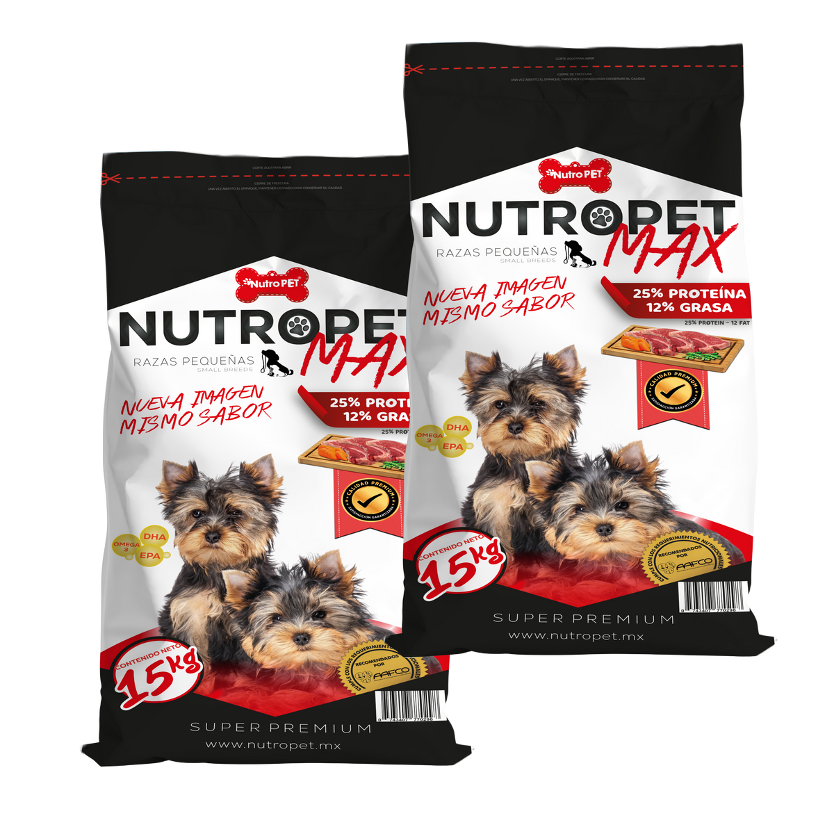 2 PACK NutroPET MAX RAZAS PEQUEÑAS - 15KG