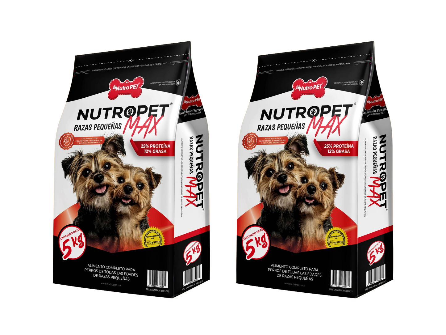 2 PACK NutroPET MAX RAZAS PEQUEÑAS - 5KG